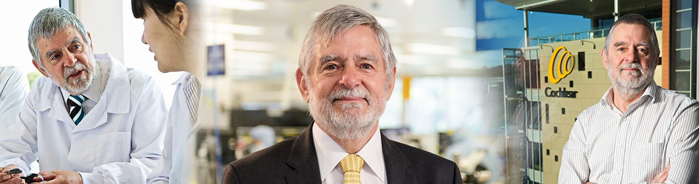 Three shots of Professor Jim Patrick, 2021 NSW Scientist of the Year