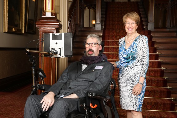 Professor Justin Yerbury AM, with Her Excellency the Hon. Margaret Beazley AC KC, Governor of NSW.