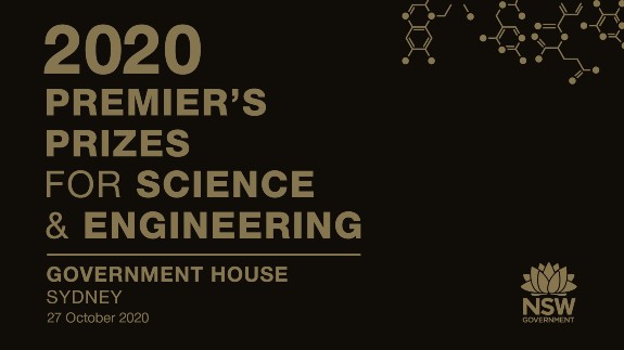 Logo for the 2020 Premier's Prizes for Science & Engineering