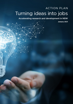 Cover of the Accelerating Research and Development in NSW Action Plan