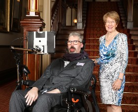 Professor Justin Yerbury AM, with Her Excellency the Hon. Margaret Beazley AC KC, Governor of NSW.