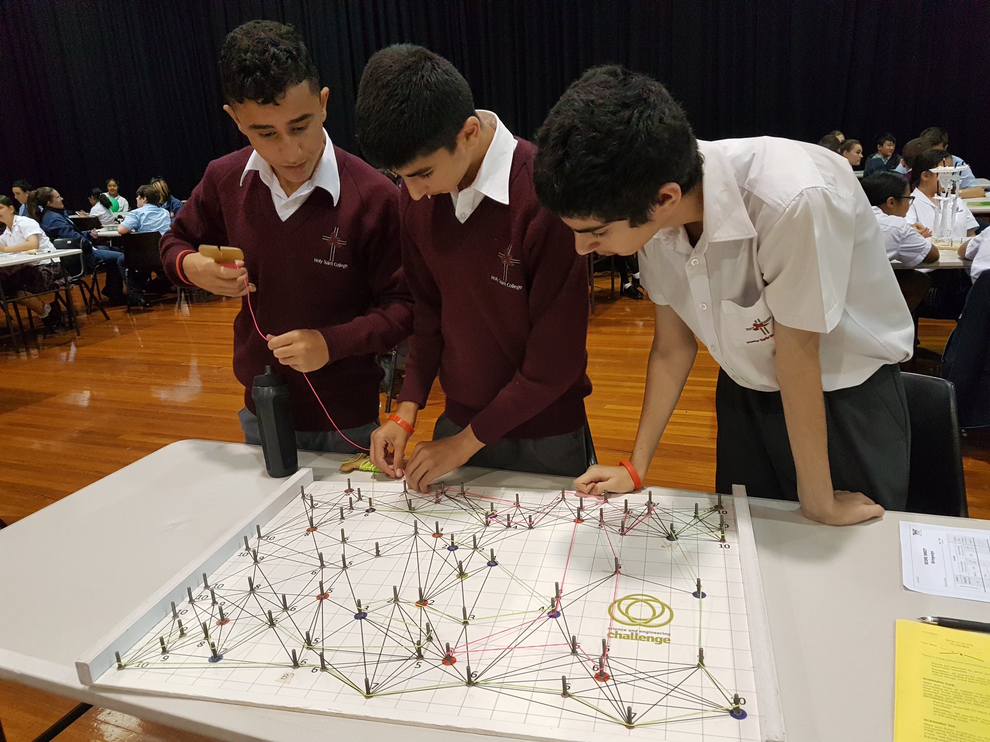 Students competing in the power grid event of the 2019 SEC